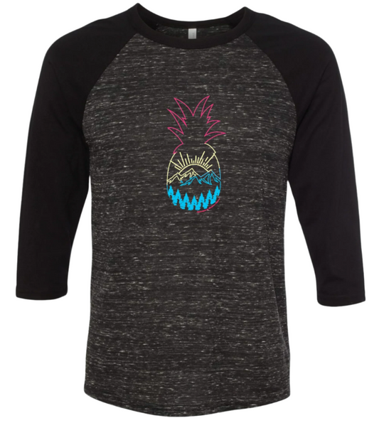 Sunset Swirl Alpineapple Baseball Tee